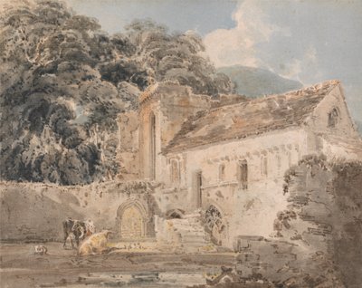 Valle Crucis Abbey, Denbighshire by Thomas Girtin